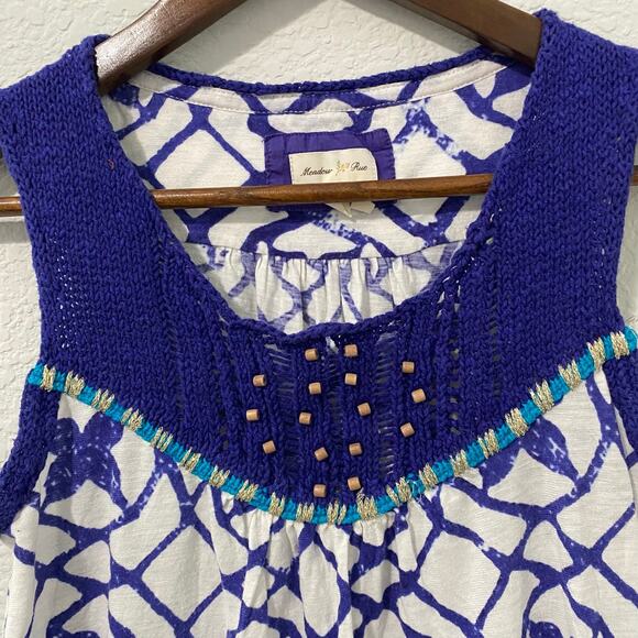 Anthropologie Meadow Rue Avellana Top Womens Size XS Sleeveless Crochet Boho - Picture 2 of 8